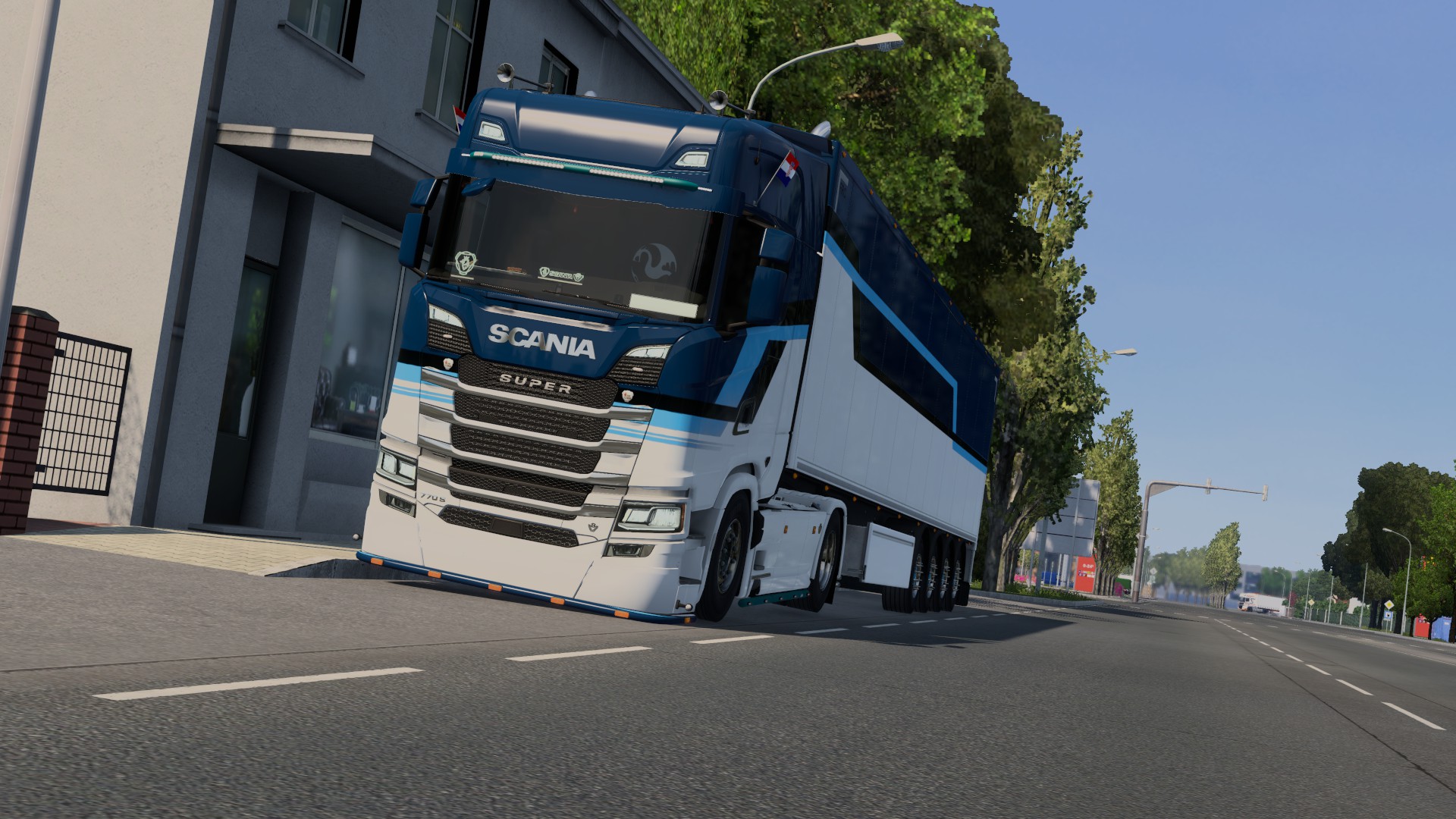 Camión de Andinos Express en una ruta de Euro Truck Simulator 2